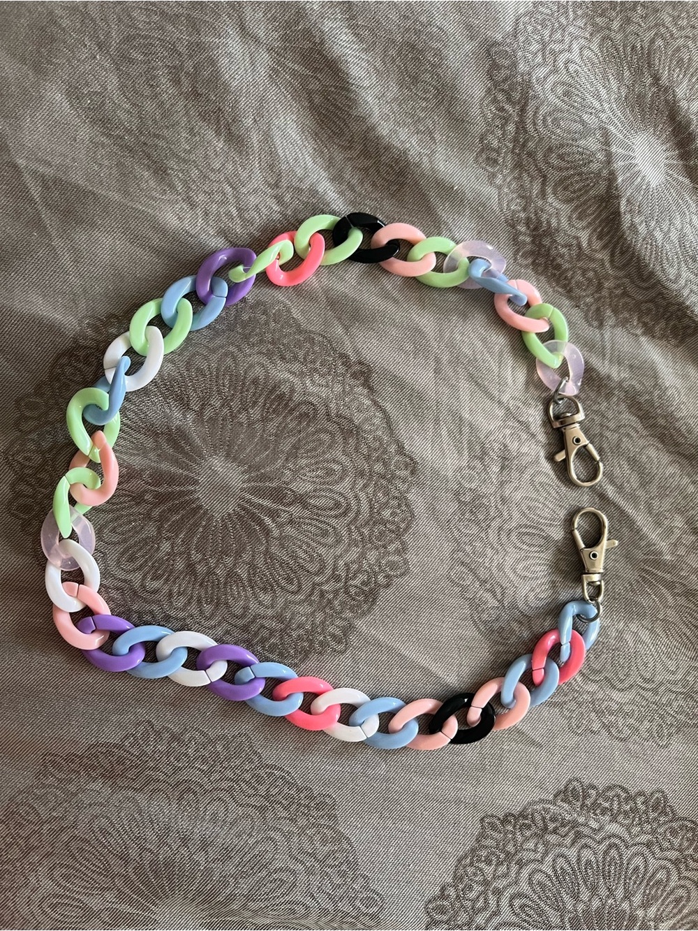 Multicolor Pastel Chain Strap with Lobster Clasps
